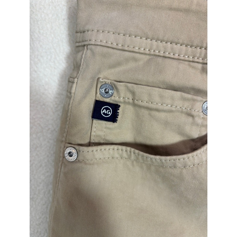 AG Adriano Goldschmied Mens Slim Straight Khaki Tan Pants Chinos 32x29 EUC - Picture 3 of 8